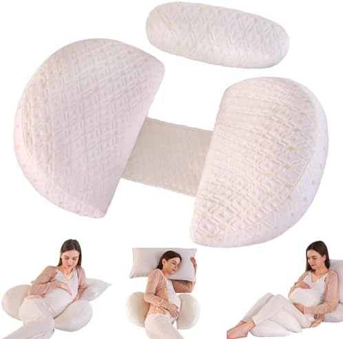 BATTOP Pregnancy Wedge Pillow with Cooling Cover