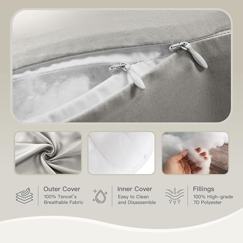 COZYREST Pregnancy Pillow with Cooling TENCEL and Adjustable Shape