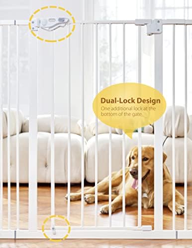 InnoTruth White Dog Gate for Stairs and Doorways