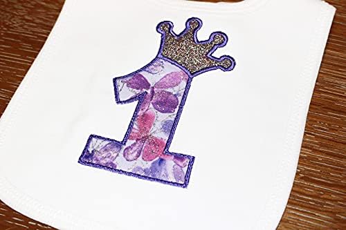First Birthday Girl Bib with Custom Name Personalized