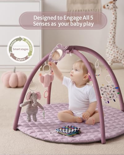 Blissful Diary Baby Play Gym Mat and Diaper Caddy Bundle