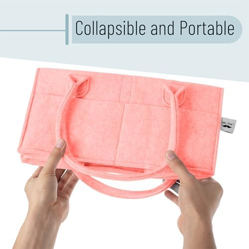 Mr Pen Baby Diaper Caddy Organizer 2 Pack Pink