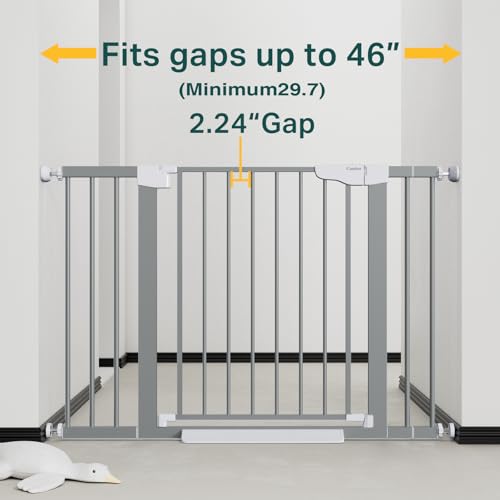 Cumbor 297-46 Inch Baby Gate for Stairs and Doors