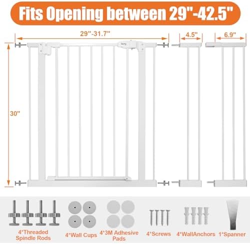 Keny 29-425 Stair Baby Gate with Auto Close