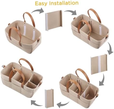 Baby Diaper Caddy Organizer Portable Storage Bin