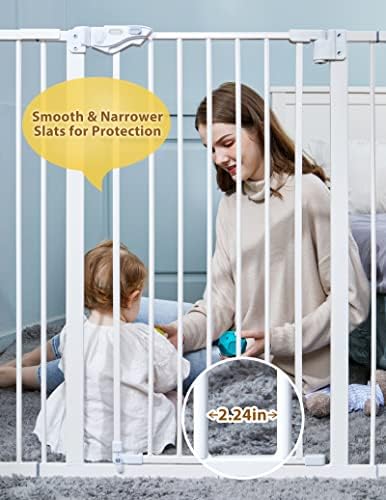 InnoTruth White Dog Gate for Stairs and Doorways
