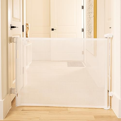 Cumbor 2 Pack Retractable Baby Gates White