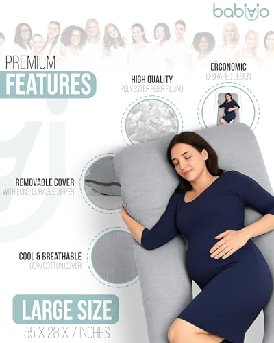 Babivio U-Shaped Pregnancy Pillow with Eye Mask and Gift Box