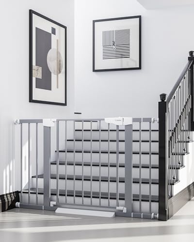 Cumbor 297-46 Inch Baby Gate for Stairs and Doors