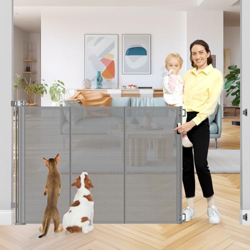 42 Inch Extra Tall Retractable Baby and Pet Gate