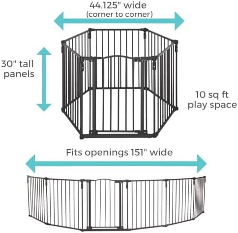 Toddleroo 3 in 1 Arched Metal Play Yard 151 Wide