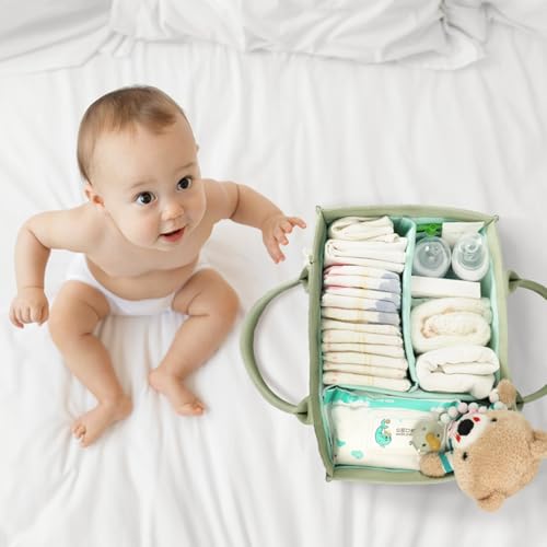 MOMINSIDE Diaper Caddy Organizer Fair Green 145x10x7