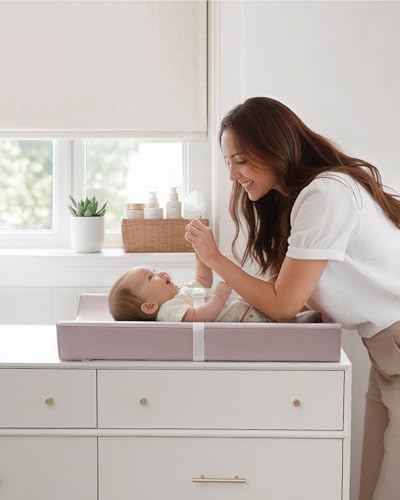 Blissful Diary Vegan Leather Changing Pad and Diaper Caddy Organizer Bundle