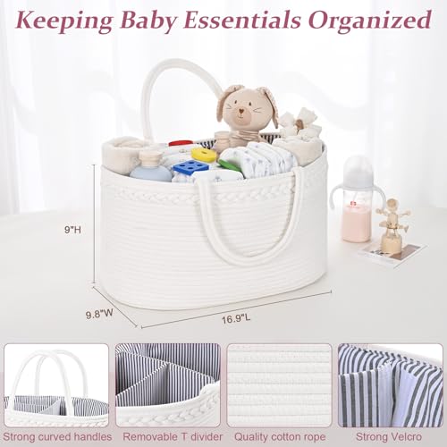 Degeyoyo Baby Diaper Caddy Organizer with Removable Divider