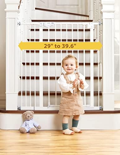 InnoTruth White Dog Gate for Stairs and Doorways