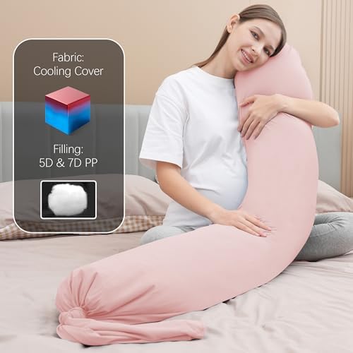 MOON PARK Pregnancy Pillow with Soft Cooling Cover