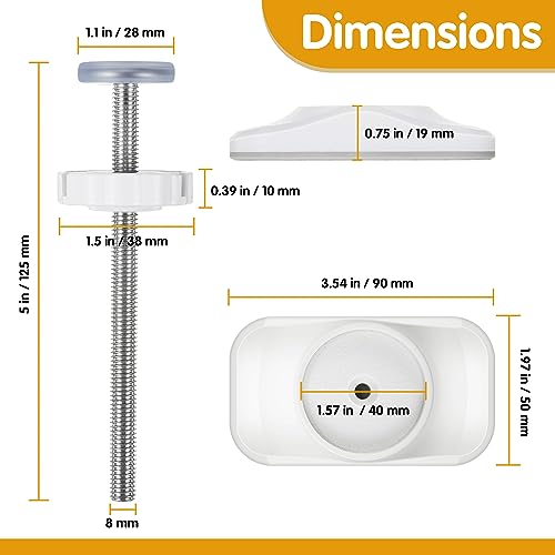 Dreyoo Baby Gate Extender 4 Pack M8 Spindle Rods 1