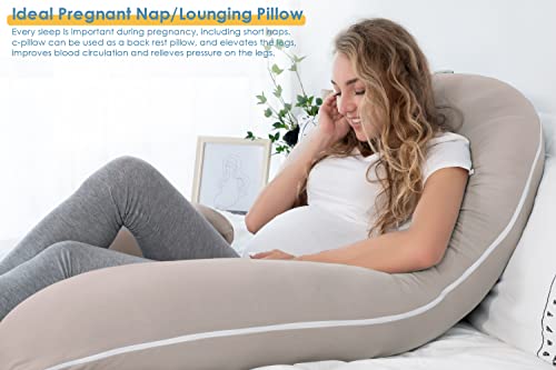 INSEN Pregnancy Pillow Cooling C Shaped for Side Sleeping