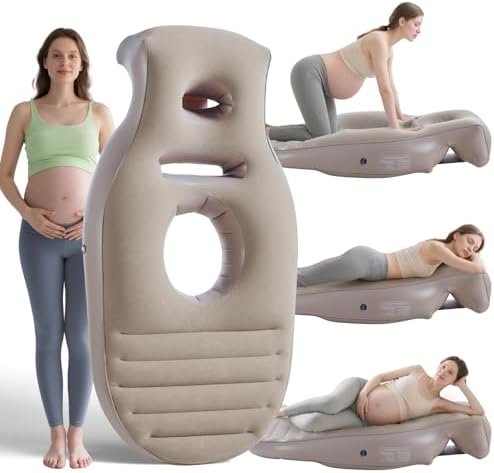 Tristcily Inflatable Pregnancy Pillow with Triple Hole