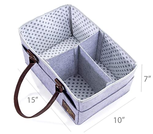 Farber Baby Diaper Caddy Organizer Light Gray