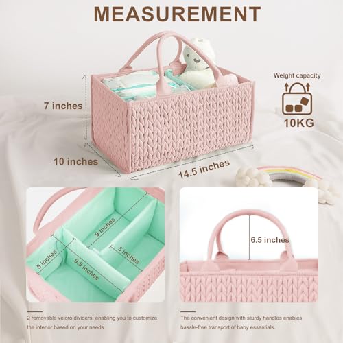 MOMINSIDE Diaper Caddy Organizer for Baby Nursery Storage