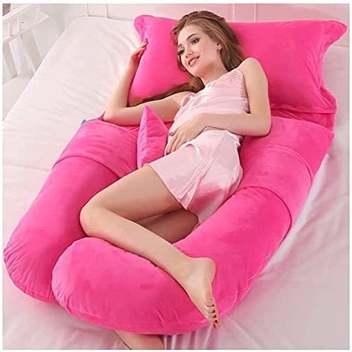 U-Shaped Maternity Pillow for Full Body Support Pink