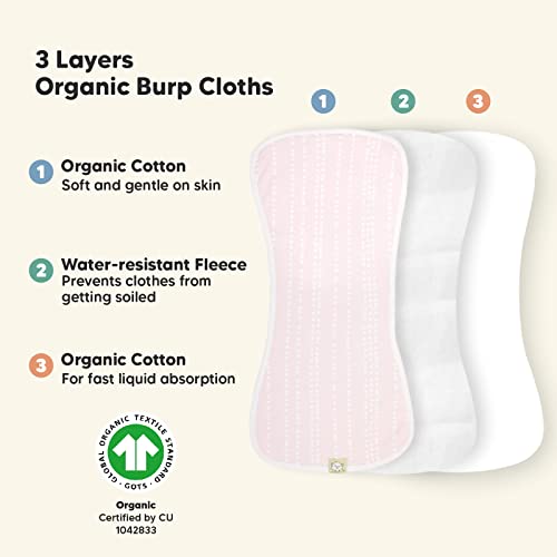 KeaBabies Diaper Caddy Organizer with 5 Burp Cloths
