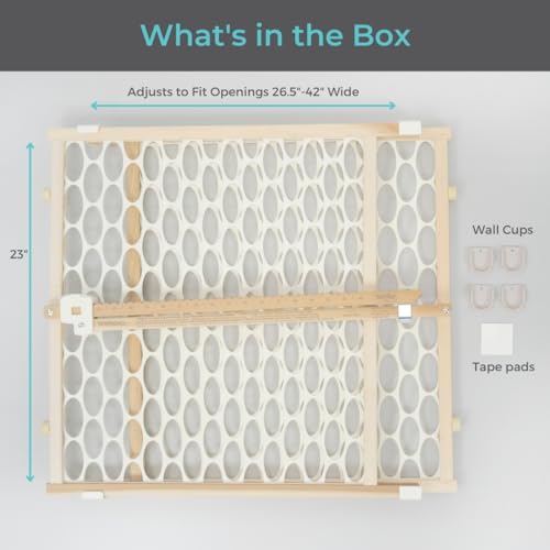 Toddleroo Quick Fit Oval Mesh Baby Gate - 265 to 42 Wide 23 Tall
