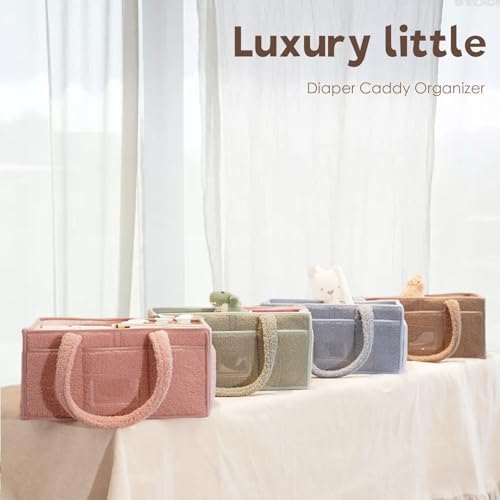 Luxury Little Diaper Caddy Organizer with Removable Dividers 1