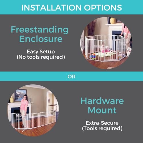Toddleroo 3 in 1 Metal Superyard 199 Wide with Wall Mount Kit 1