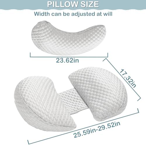 Bolloco Pregnancy Pillow with Adjustable Support and Detachable Cover