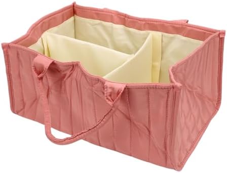 Oreilet Baby Diaper Caddy Organizer Pink