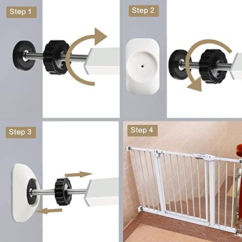 4 Pack Baby Gate Extender Replacement Parts with Wall Protector