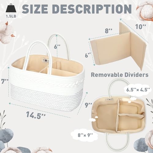 Miss Fong Diaper Caddy Organizer Portable Baby Basket