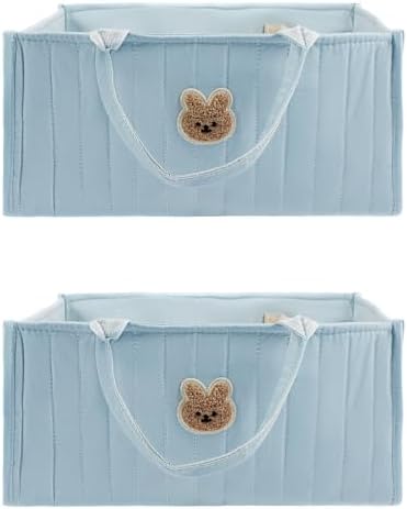 2PCS Baby Diaper Caddy Organizer with Handle