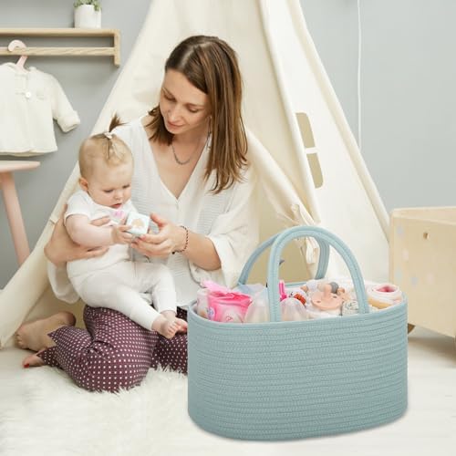 COMSE 2 Pack Large Baby Diaper Caddy Organizer with Dividers