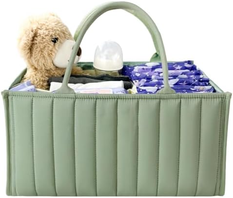 Baby Diaper Caddy Organizer - Sage Green