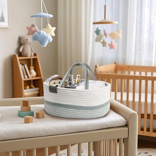 DECOMOMO Baby Caddy Organizer Large Sage Green White 1