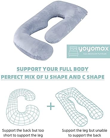 Yoyomax U Shaped Pregnancy Pillow with Removable Cover