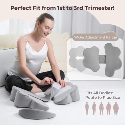 Memeluckon Pregnancy Pillow Gray