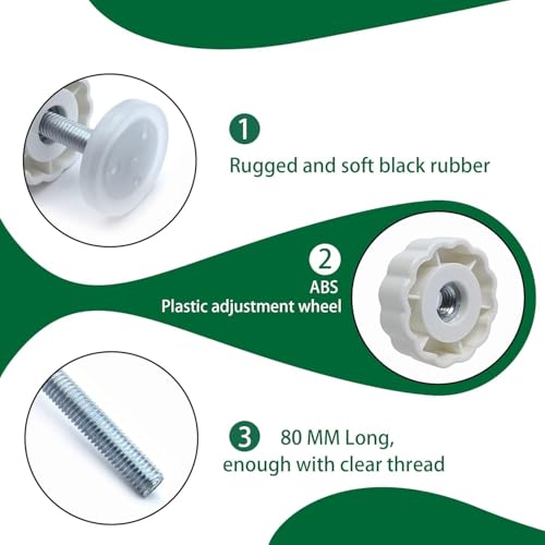 Vmaisi 8MM Spindle Rods 4 Pack - Pressure Mount Baby Gate Hardware Kit