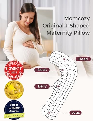 Momcozy Pregnancy Pillow for Side Sleepers Blue