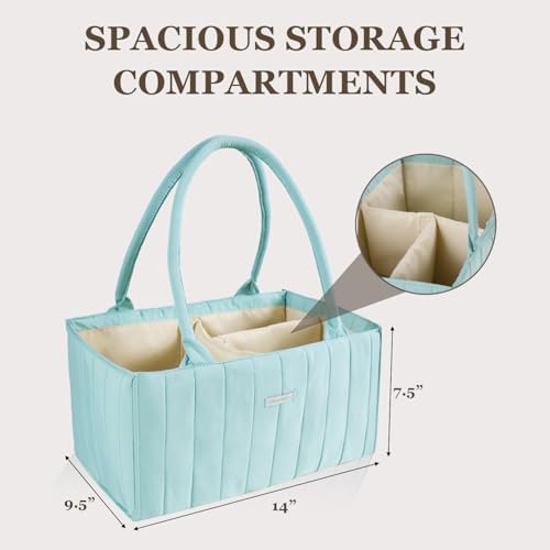 Clearworld Diaper Caddy Organizer Pale Green 1