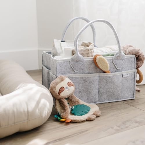 Putska Baby Diaper Caddy Organizer - Grey Extra Large