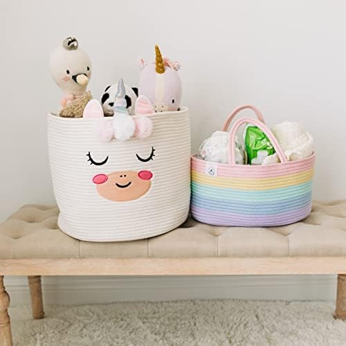 OrganiHaus Rainbow Diaper Caddy Basket Organizer 1