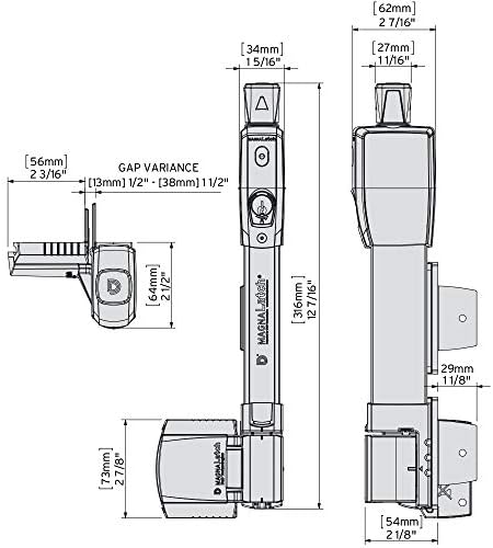 DD Technologies ML3VPKA MagnaLatch Vertical Pull Gate Latch 1