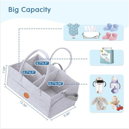 AIXIANG Portable Diaper Caddy Organizer for Newborns