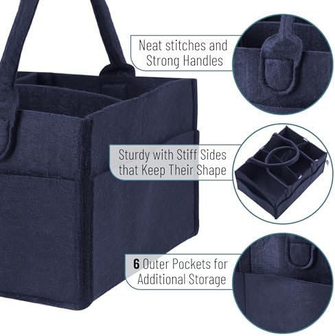 Mr Pen Baby Diaper Caddy Organizer Navy Blue