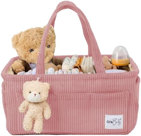 OfaBaby Diaper Caddy Organizer - Pink 1