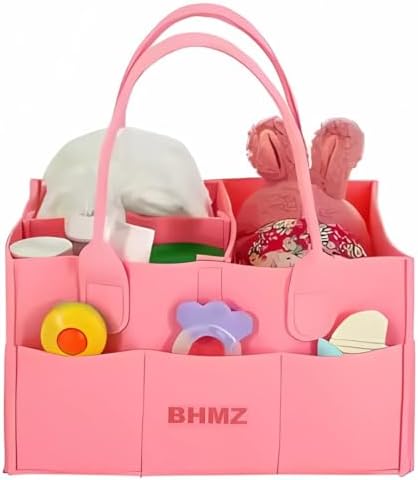BHMZ Baby Diaper Caddy Organizer - Pink 1
